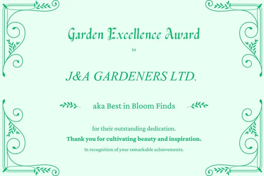 Garden excellence award