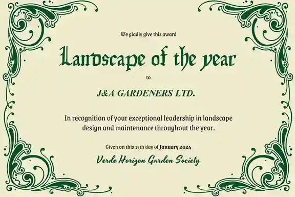 Leadership in Landscape design and Maintenance throughout the year